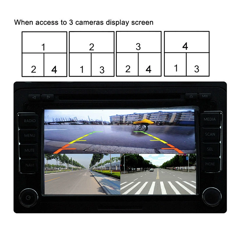 4CH Quad video switch box without camera recorder function