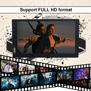 Full image touch screen support mirror link/FM/camera 2 din car radio MP5 Player