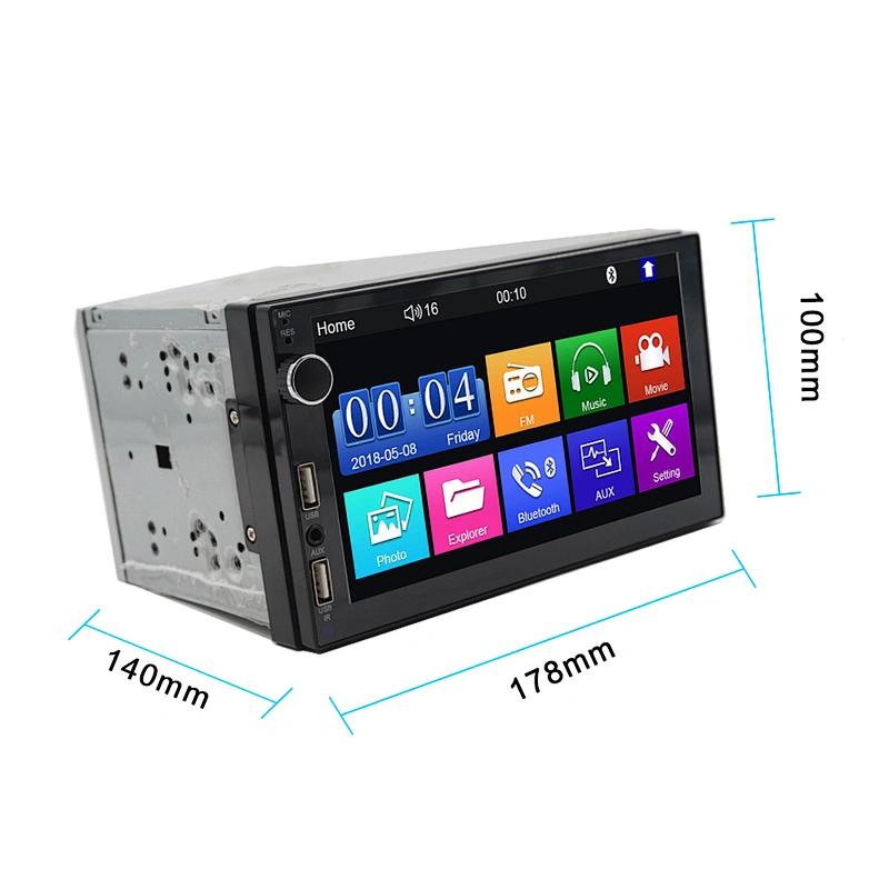 7inch HD full touch screen 2 din car radio with FM