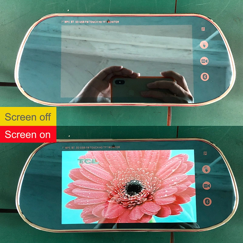 7inch support 1080P video MP5 touch screen car rear mirror monitor with mirror link
