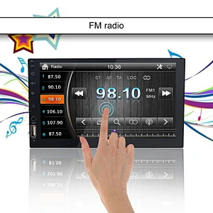 Full image touch screen support mirror link/FM/camera 2 din car radio MP5 Player