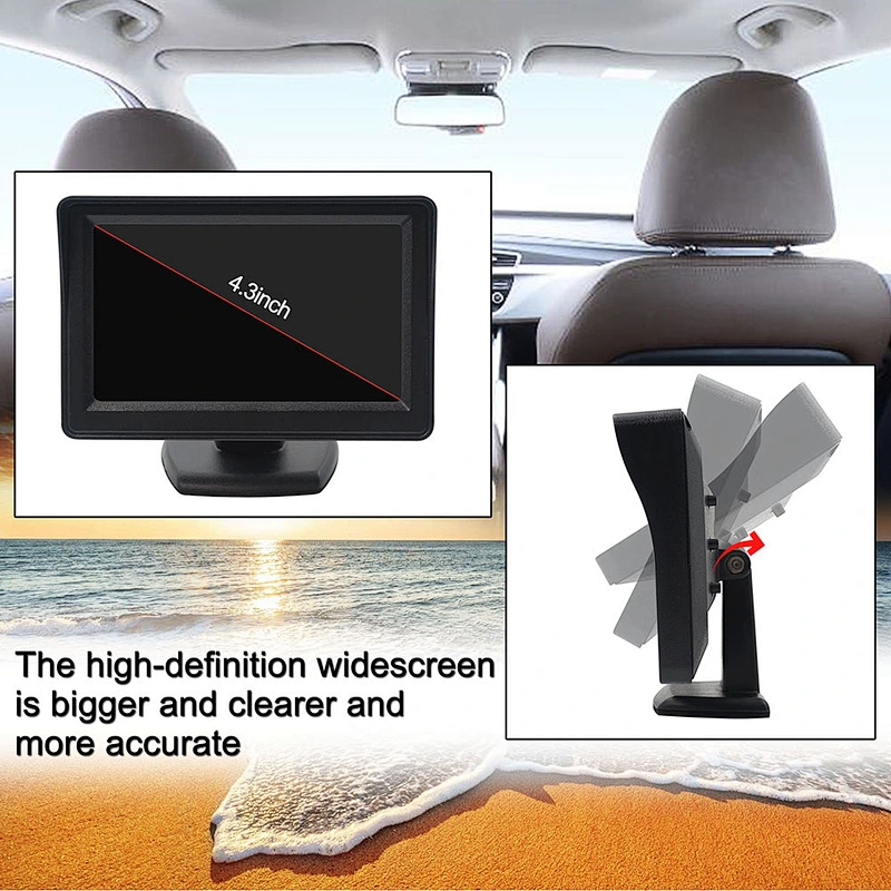 4.3 inch car lcd monitor with sunvisor