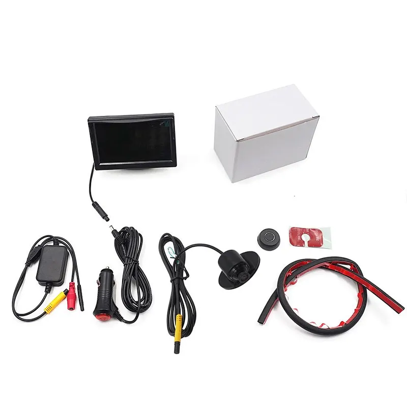 Intelligent wireless button control car side view camera system with 5inch TFT monitor