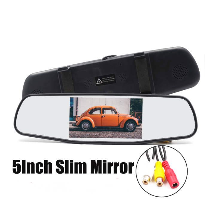 5inch HD slim rearview universal mirror monitor with Silver color mirror