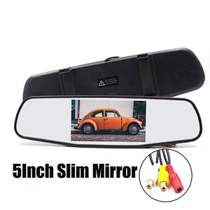 5inch HD slim rearview universal mirror monitor with Silver color mirror