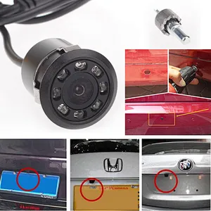 CAM112L 18.5mm drilling rear view reverse camera with 8pcs IR light