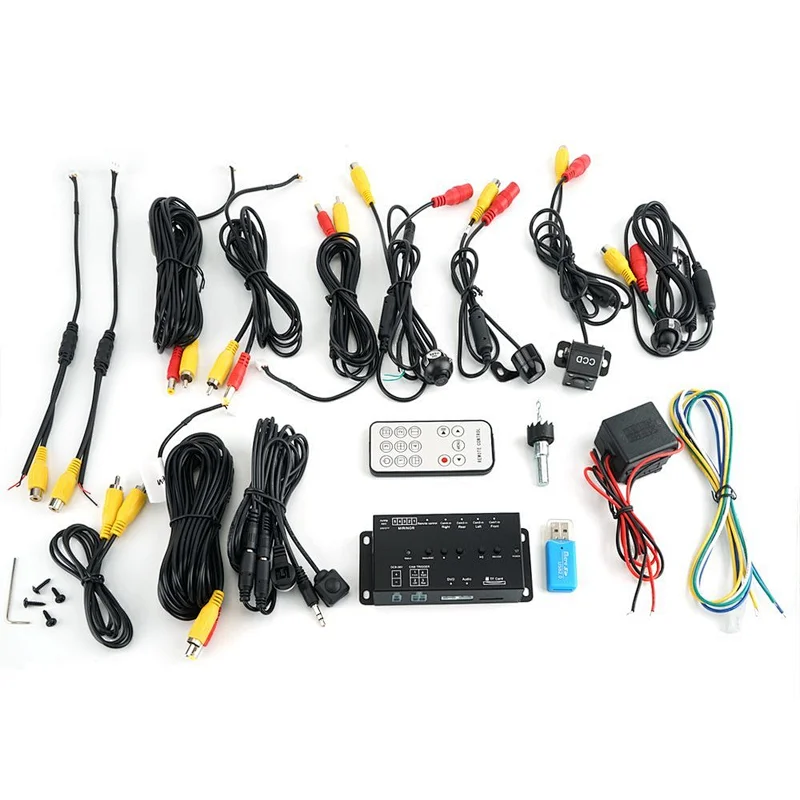 4CH Quad video switch box with recorder function 4 cameras KIT