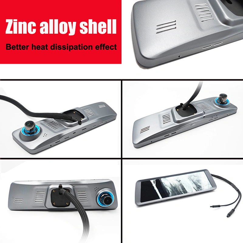9.88inch screen OEM mirror with dual 1080p DVR camera