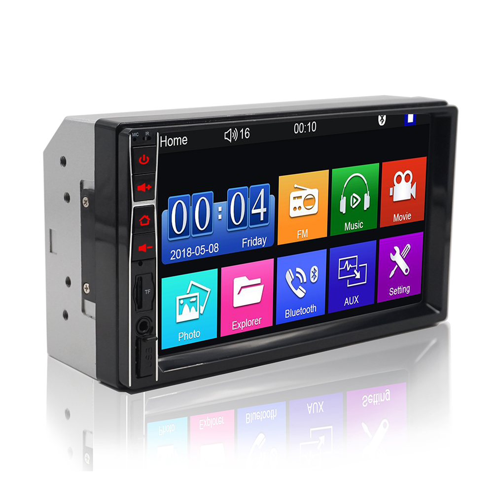 HD full touch screen 7inch 2 din car radio support mirror link function