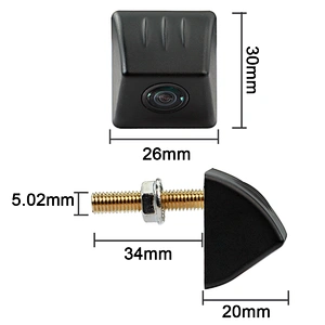 12-30V M6 size Hanging backup camera with mirror on/off and up and down guide  line 3 switch wire