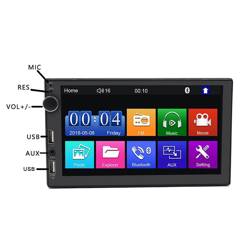 7inch HD full touch screen 2 din car radio with FM