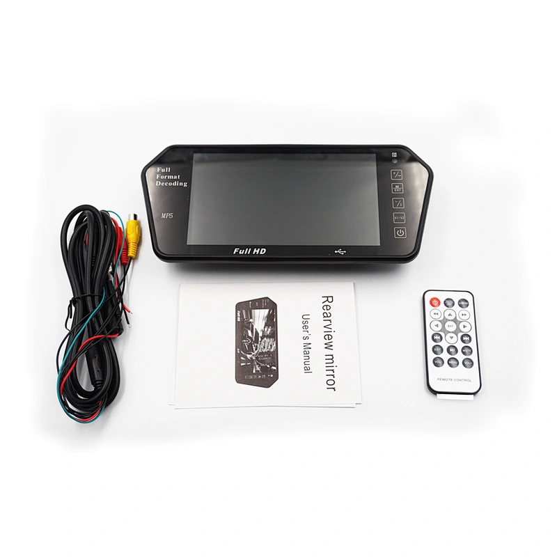7inch interior rearview mirror monitor with USB interface