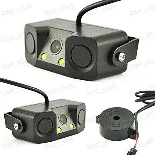 3 in 1 wide angle HD Car Rearview Camera Video Parking Sensor car Radar Detector with buzzer
