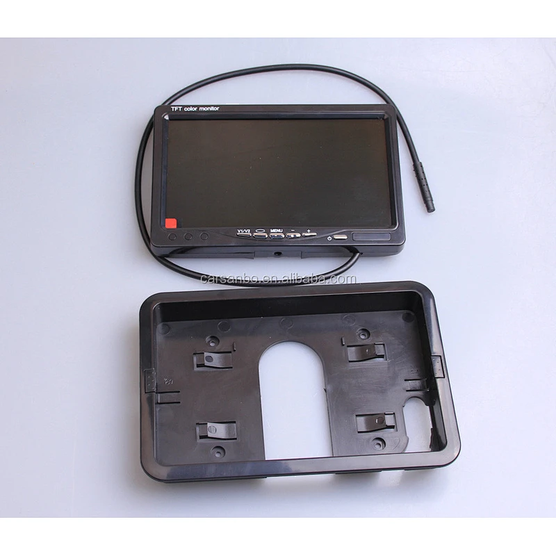 4PIN connector 7 inch motor lcd monitor with Headrest mount frame V2 trigger automatic display