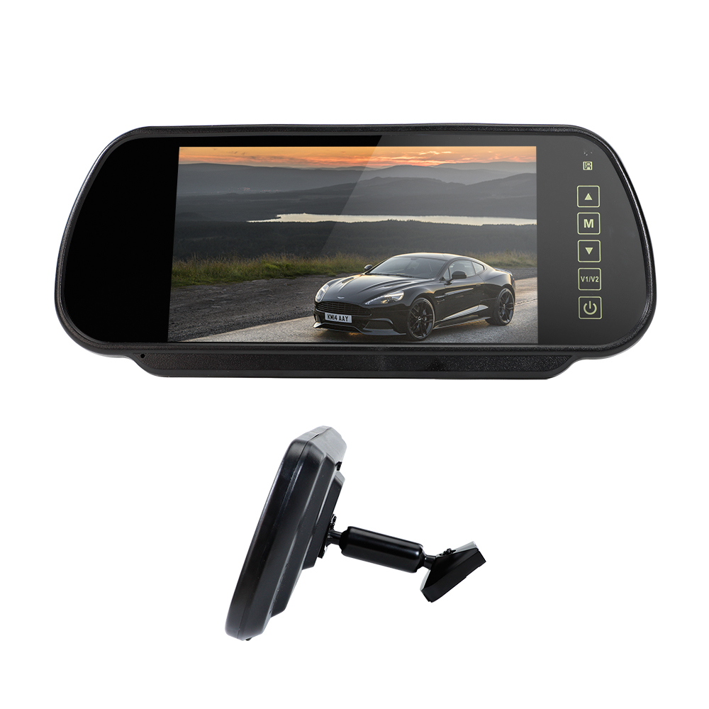 12-36V  7 inch  rearview mirror monitor with oem bracket
