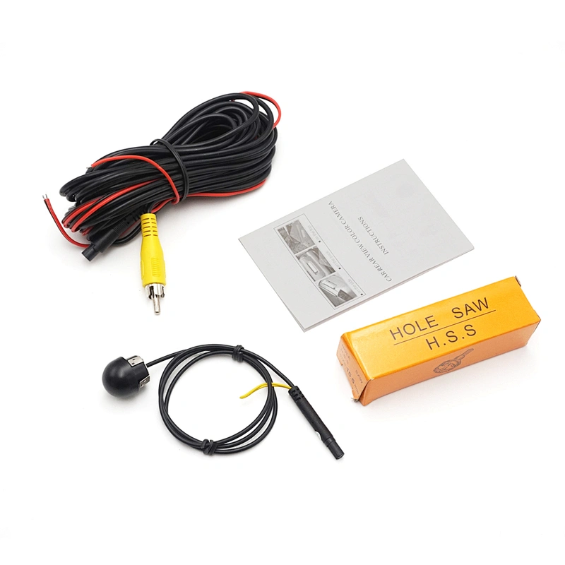 13.5mm drilling mount rear view mini camera with guide line switchable