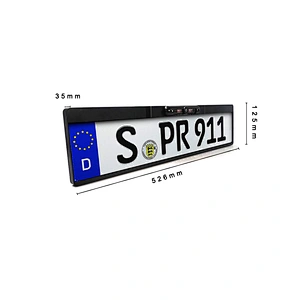EU license plate camera IR night vision front reverse dual control car camera with 2.4G Transmitter and Receiver