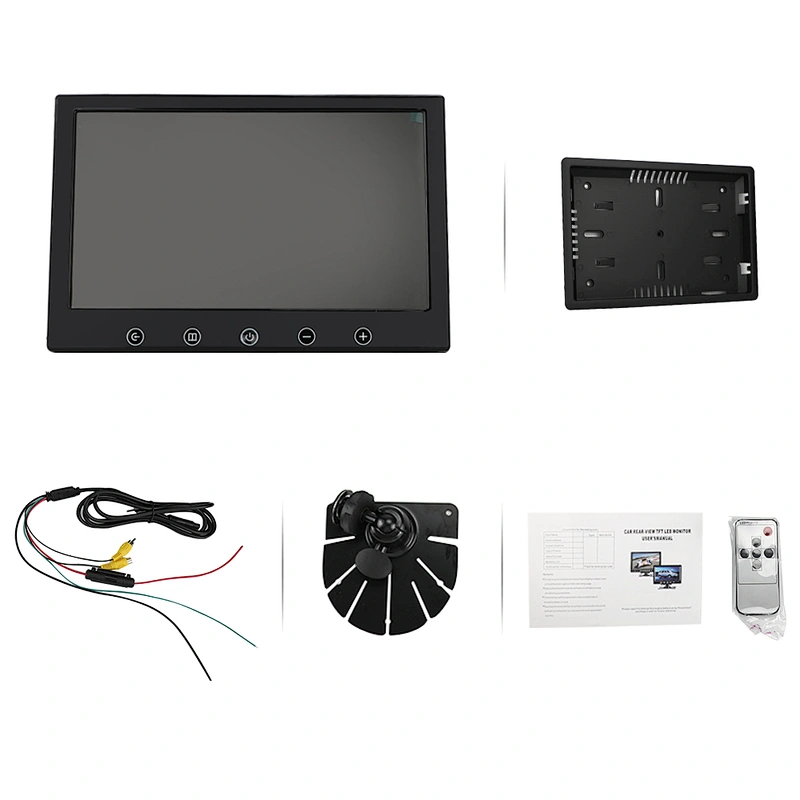 9inch touch key 2 way video input stand alone monitor