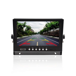 9inch quad heavy duty stand alone monitor with 4 way video input