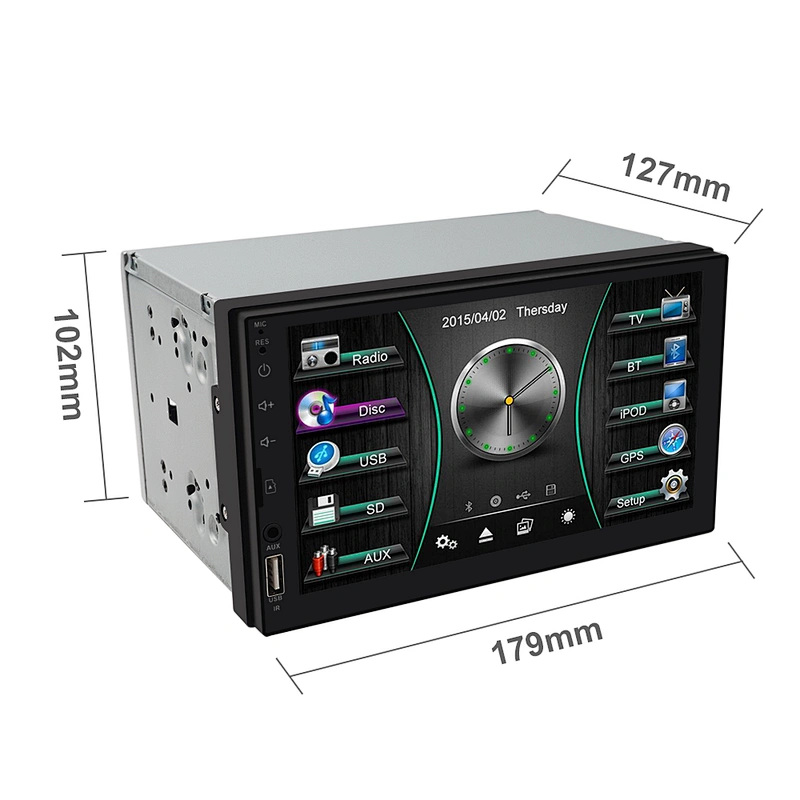 Full image touch screen support mirror link/FM/camera 2 din car radio MP5 Player