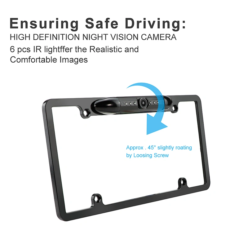 HD US License Plate frame wifi camera with IR nightvision