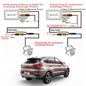 180 degree view angle HD night vision car backup rearview camera