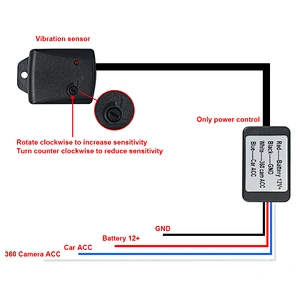 360 panoramic vibration sensor for bird view system