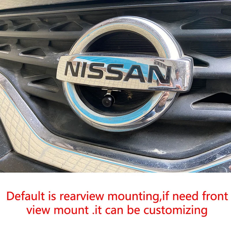 12.5mm hanging and drilling mount car rear view camera with guide line switchable cable