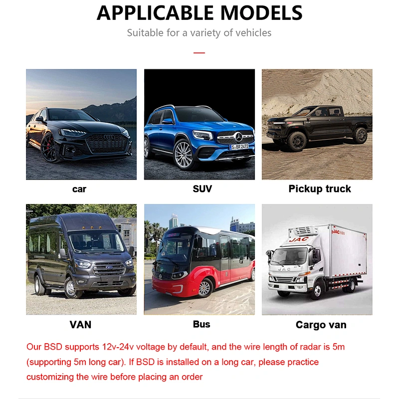 Easy installation BSD millimeter wave radar lane changing assist system for cars and trucks