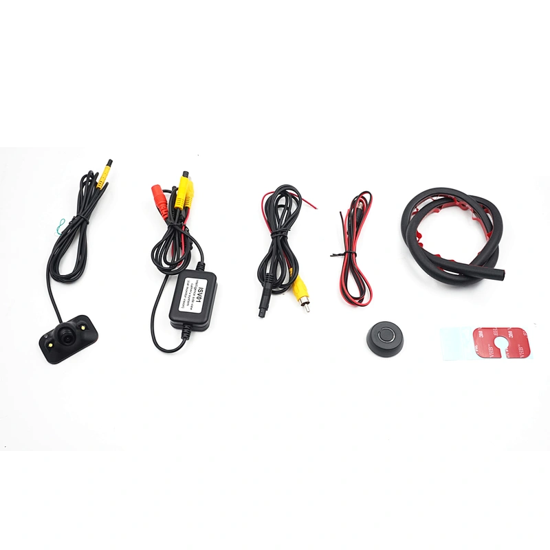 Intelligent wireless switch side view with rearview image 2-way input side view camera system (car monitor version)