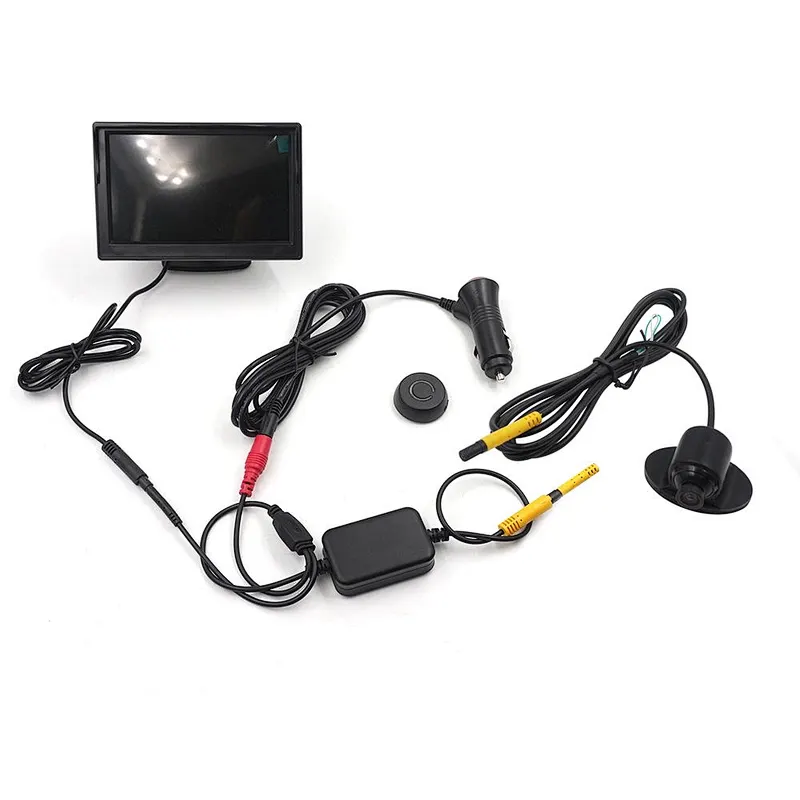 Intelligent wireless button control car side view camera system with 5inch TFT monitor