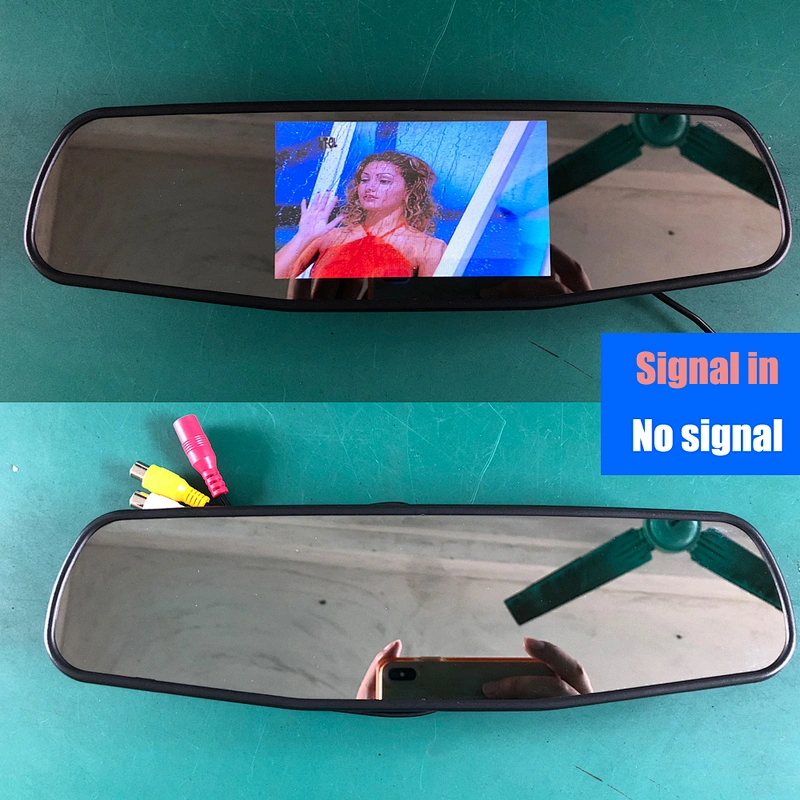5inch HD slim rearview universal mirror monitor with Silver color mirror