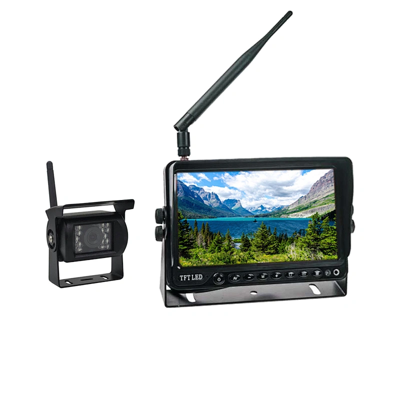 TS715W 7 Inch Digital Wireless Monitor +4PCS bus camera for Wireless Car System