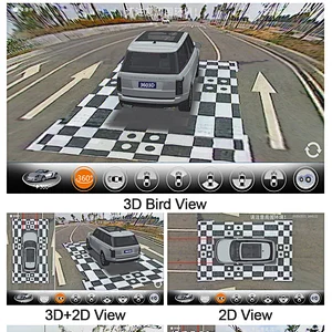 Support Japanese Language super night vision new 3D 360 around view system for civic