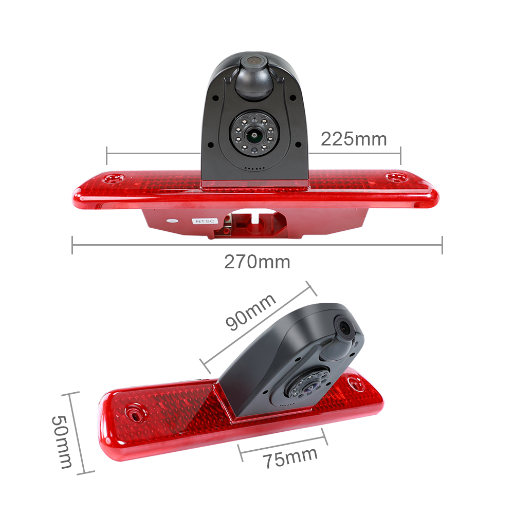 Dual lens 3rd oem brake light backup camera used for Citroen Jumpy/Peugeot Expert/ Toyota Proace 2007 - 2016