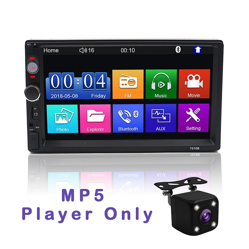 Hot Universal 2DIN car mp5 player Mirror Link and BT touch screen Car Radio Video player