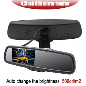 4.3inch OEM car rear view mirror monitor with auto dimming