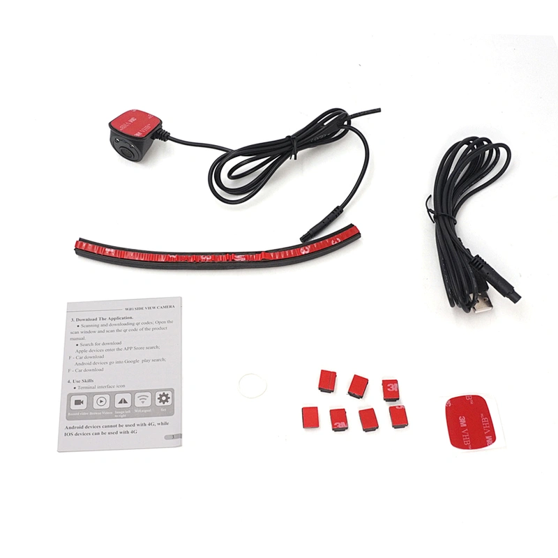 wireless 5G wifi USB car side view  camera with LED light