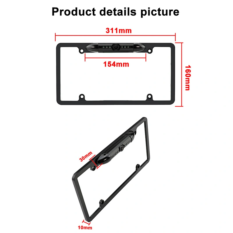 HD US License Plate frame wifi camera with IR nightvision