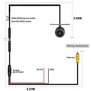 16.5mm front view car camera with fireproof bellows
