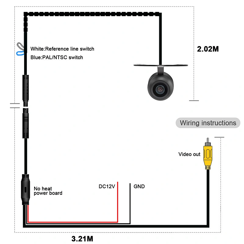 16.5mm front view car camera with fireproof bellows
