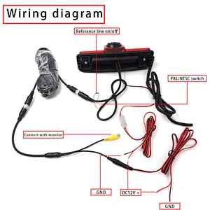 Car Brake Light Vehicle Rearview Backup Camera used  For RAM PROMASTER cargos van