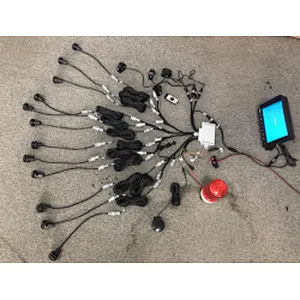 12pcs sensors Alarm 3D 1080P 360degree surround view birdview camera system for BUS / Truck / Excavator