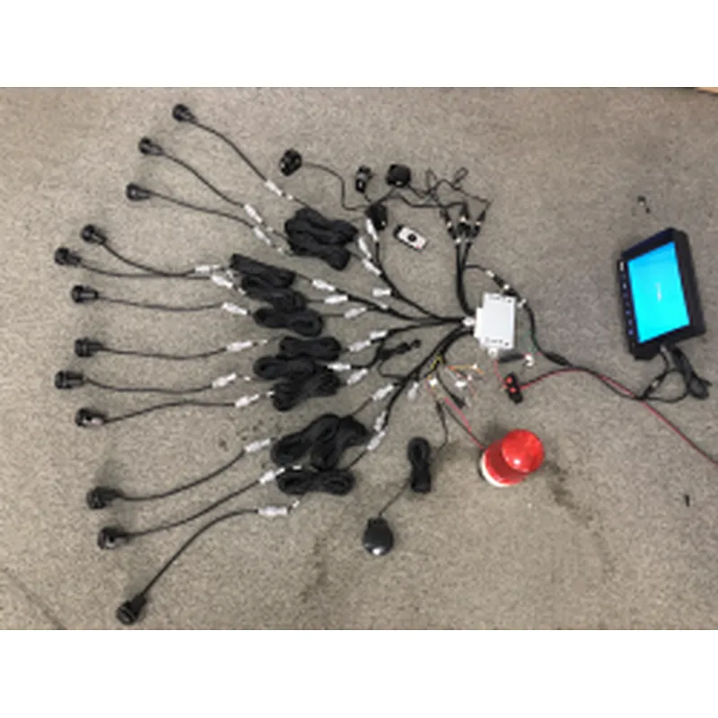 12pcs sensors Alarm 3D 1080P 360degree surround view birdview camera system for BUS / Truck / Excavator