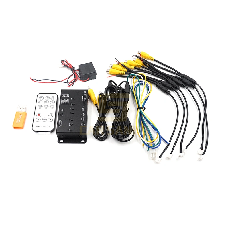 4CH Quad video switch box with camera recorder function