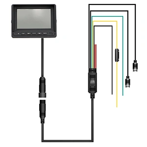 5inch 2 way 1080P stand alone AHD monitor with 4pin connector