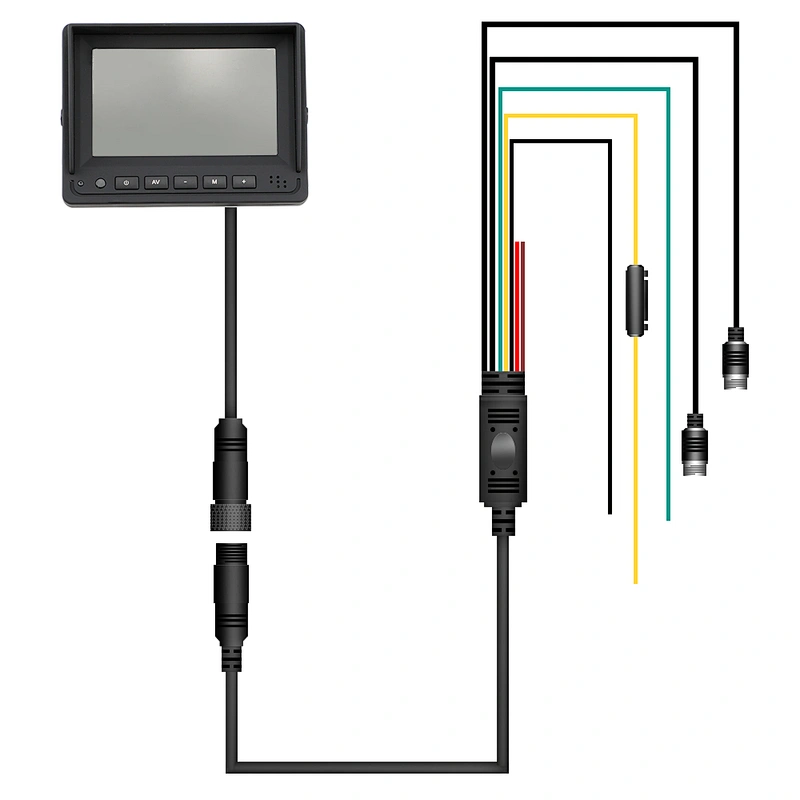 5inch 2 way 1080P stand alone AHD monitor with 4pin connector