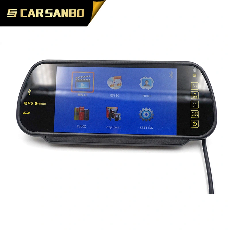 7inch Car Rear View Mirror Monitor support  Backup Reverse Camera USB Video Player