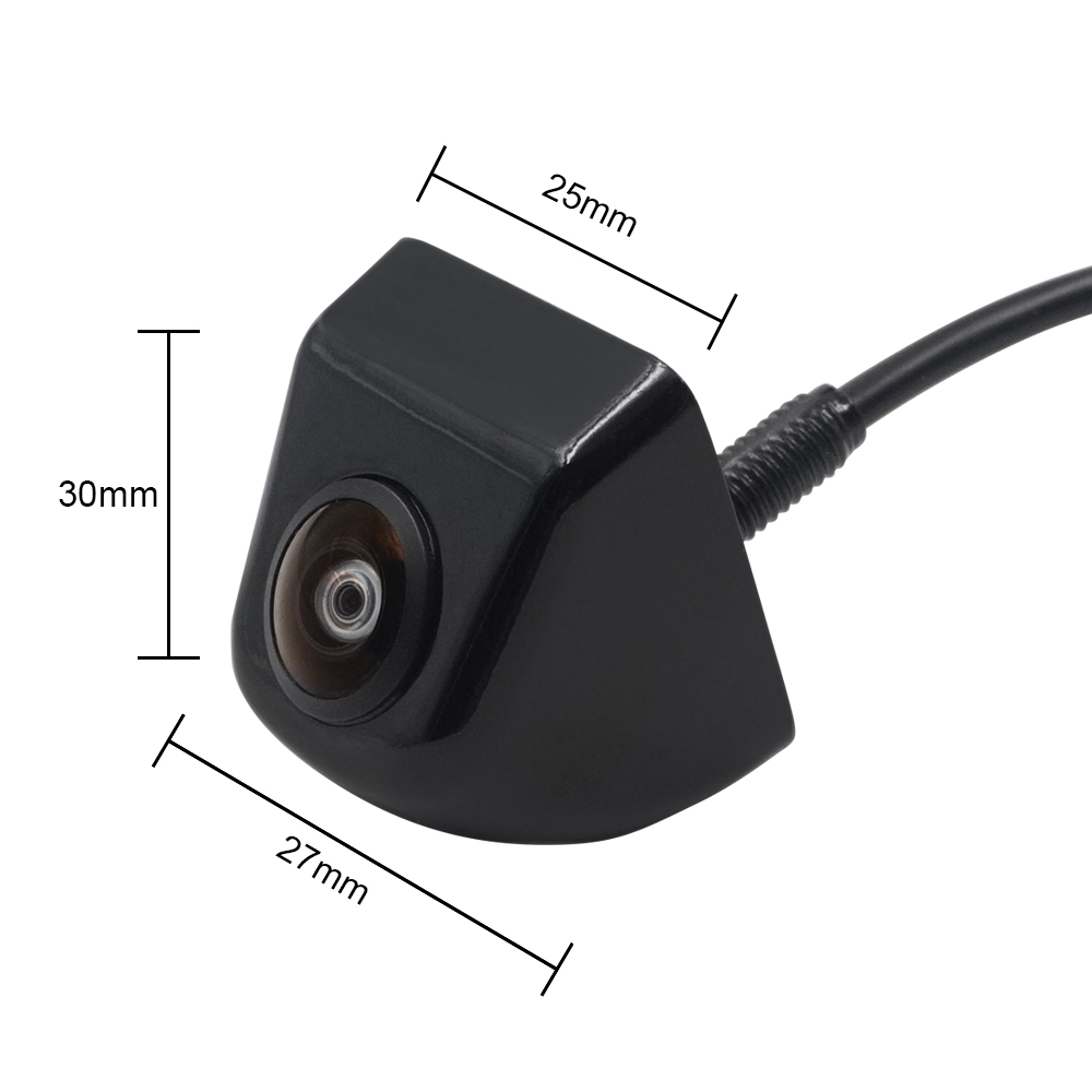 Carsanbo 720P HD Fish eye Lens 180 degree Car Rear View Camera with 3 degree and 5 degree Silicone angle pad