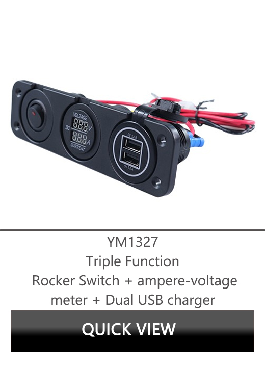 IATF16949ซ็อกเก็ตไฟแช็กคู่,ที่ชาร์จในรถยนต์แบบ USB,ช่องเสียบ USB แบบติดตั้งบนแผง DAMAVO